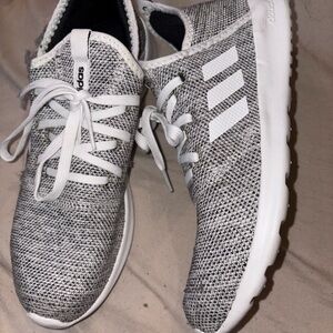 Adidas Black and White Athletic Shoes-comfort cloud